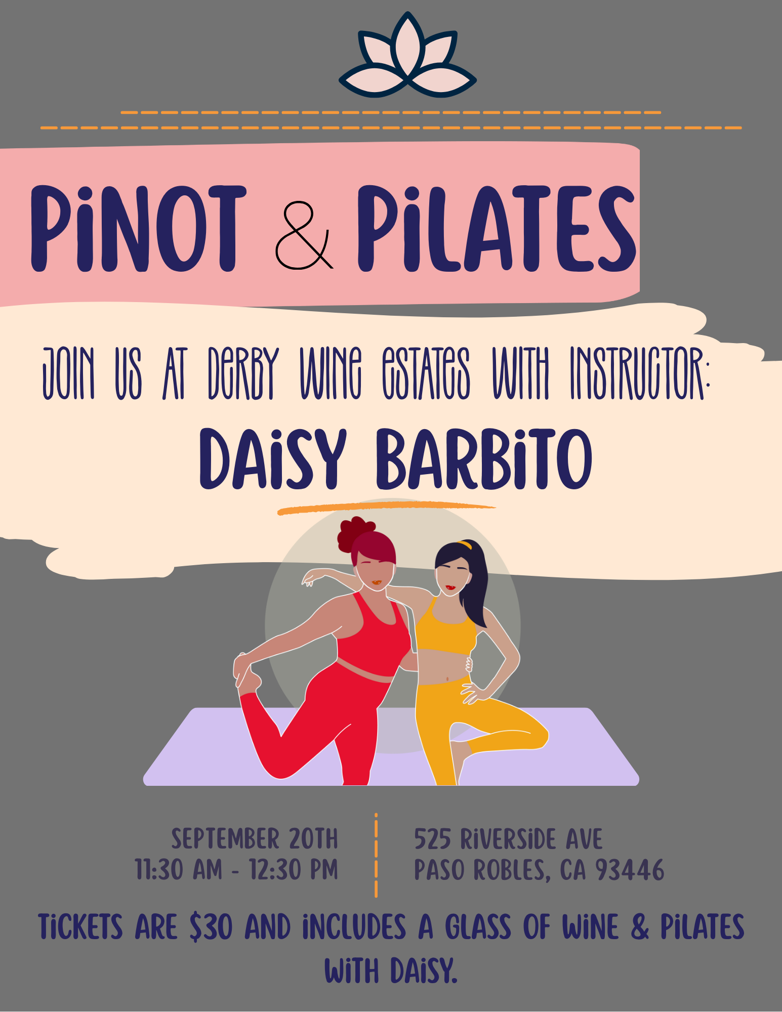 Pilates and Pinot!